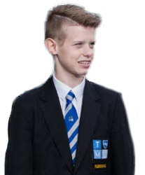 Student wearing school uniform